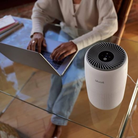 Air Purifier for Bedroom Home, Quiet HEPA Filter Cleaner with Fragrance Sponge & 3 Speed for Better Sleep, Air Frenshener, Allergies, Dust, Pet Dander, Odour, Smoke, Office, Desktop, Core Mini