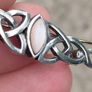Vintage Sterling silver and White opal brooch Image 6