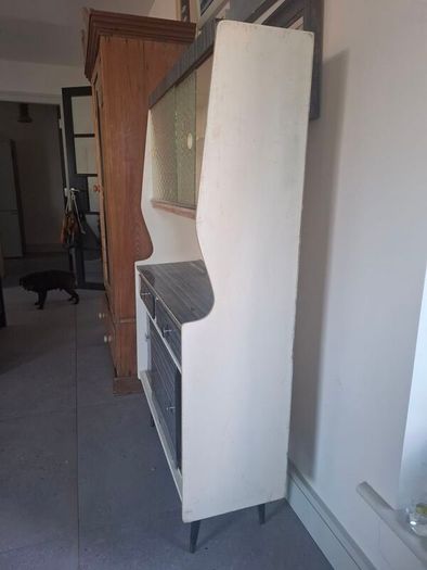 mid century grey formica cupboard