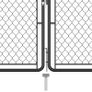 Garden Gate Steel 100x495 cm Anthracite Image 3