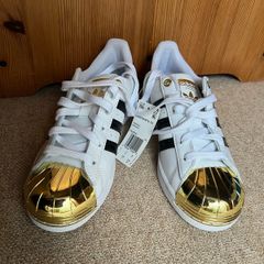adidas superstar - white and gold