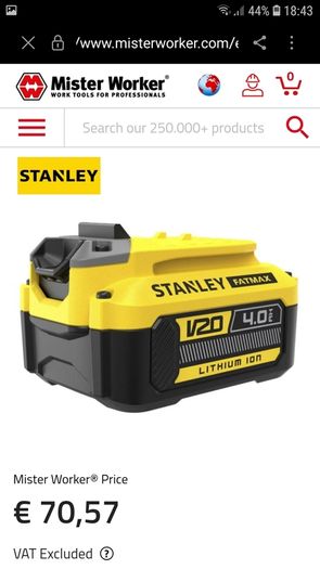 Stanley Fatmax V20 Battery (New)