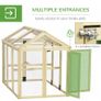Large Chicken Run, Wooden Chicken coop, with Combinable Design - Natural Wood Finish Image 6