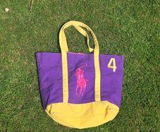 Vintage Ralph Lauren canvas tote bag Y2K ladies