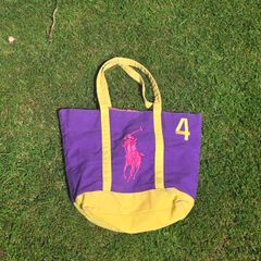Vintage Ralph Lauren canvas tote bag Y2K ladies