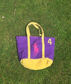 Ralph Lauren canvas tote bag Y2K ladies