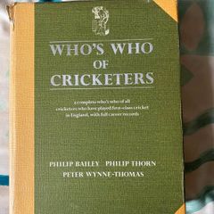 cricket book This is a copy of Who's Who of Cricketers by Philip Bailey, Philip Thorn, and Peter Wynne-Thomas,