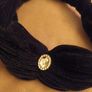 fancy dress black velvet hairband Image 2
