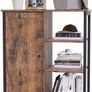 _Sideboard, Side Cabinet, Kitchen Cabinet with 4 Open Shelves, Hallway Cabinet, Chest of Drawers, Kitchen, Living Room, Dining Room, Office, Bathroom, Hallway, Industrial Design, Vintage, Dark Brown Image 4