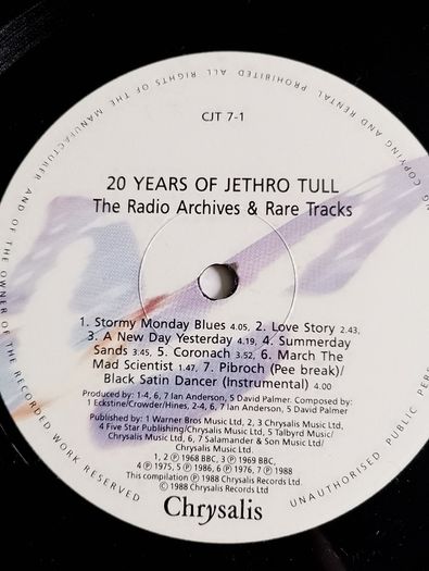 Jethro Tull - 20 Years Of Jethro Tull 2 x Vinyl (1988) Original UK Pressing Prog Blues Classic Rock EX+