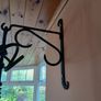 Heavy Duty Vintage Wrought Iron Six Bottle Wall Hanging Wine Rack Image 7