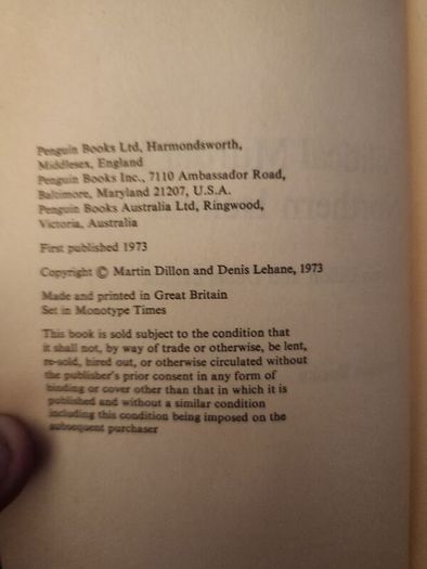 Political Murder In Northern Ireland By Martin Dillon And Denis Lehane. First Edition Paperback In Good Condition.