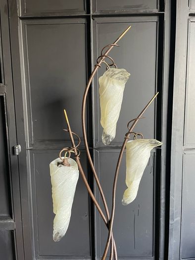 glass/ metal floor lamp