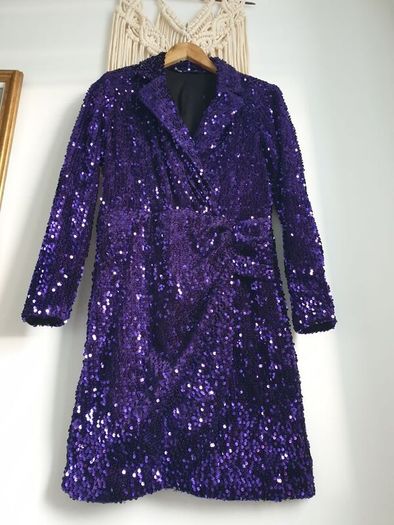 Zara Sparkly Sequin Dress Size Large
