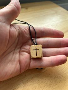 Wood burnt Pendant Cross Design - Accepting Requests