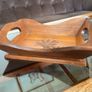 Vintage Mid Century Decorative Wooden Tray Bread Basket Serviette Holder Image 5