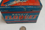 Old 1950s spark plugs tin automotive memorabilia moped