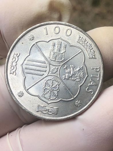 MS/UNCSpain Silver 100 Pesetas 1966 (67)