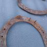 Vintage Forged Iron Horse Shoes Image 4