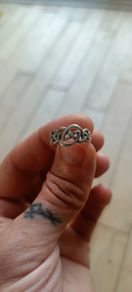 Unisex silver Celtic weave ring