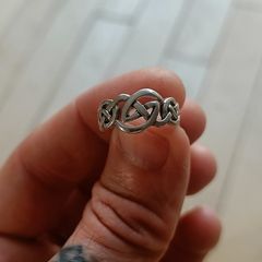 Unisex silver Celtic weave ring