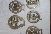 Vintage brass horse harness ornaments