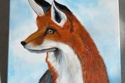 Handpainted Fox Canvas