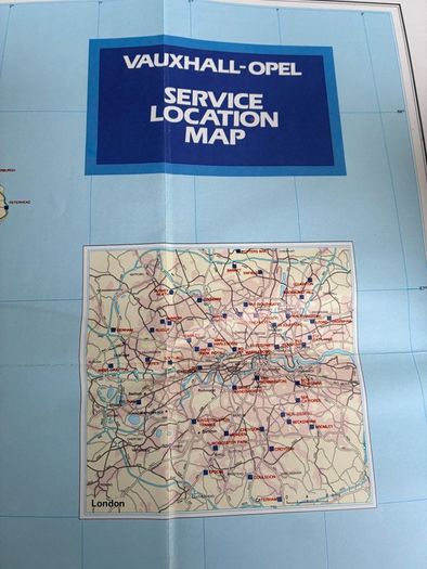 Vintage Vauxhall UK service location map
