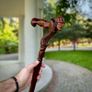 Unique Handmade Walking Stick, Viking Warrior Handle, Never Used Image 5