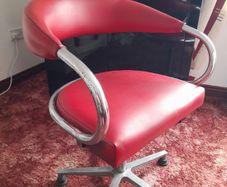 Red Leather Swivel Chair/s