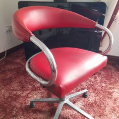 Red Leather Swivel Chair/s