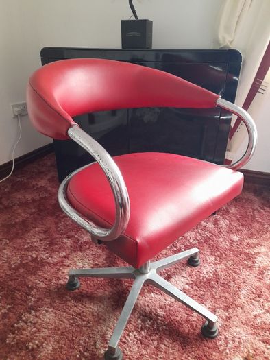 Red Leather Swivel Chair/s