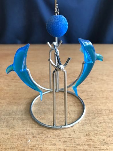 Two Dolphin Ornaments + dolphin mobile
