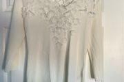 Dunnes cream floral jumper size 10/12