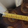Fabulous Set of Four Vintage Retro Mid-Century-Modern Tumblers with Gilt Banding and a Lovely Unusual Shape, Unknown Maker but Likely from Bohemia or Czechoslovakia Image 9
