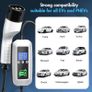 EV Charger Cable Type 2 to 3 Pin Plug 3KW, 6M, 6/8/10/13A, Adjustable Current EV Charger,With LED Screen Timing Delay IP66/IP65, With Carry Bag and Type 2 EV Cable Holder for EVs and PHEVs Image 6