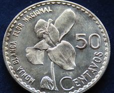 Guatemala Silver 50 centavos 1963