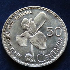 Guatemala Silver 50 centavos 1963
