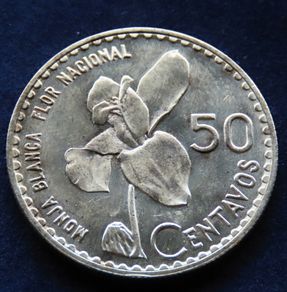 Guatemala Silver 50 centavos 1963
