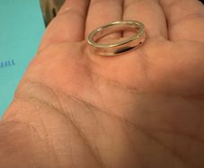 Tiffany's 1837 ring in silver, narrow, US Size 9