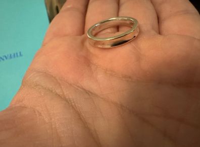 Tiffany's 1837 ring in silver, narrow, US Size 9