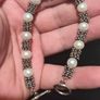 14k gold, sterling silver and pearls toggle bracelet Image 5