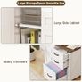 Filing Cabinet with 3 Drawers, Farmhouse File Cabinet Home Office Wood Printer Stand, Rustic White for A4/Letter Suspension Files Image 3