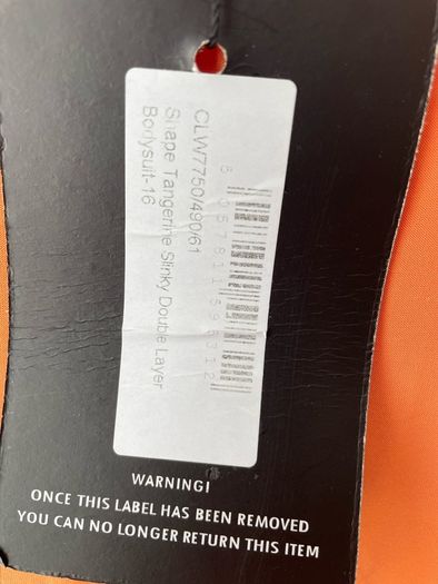 Prettylittlething bodysuit slinky tangerine double layer size 16