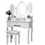 Affordable women Three oval mirror seven drawer princess table Image 6