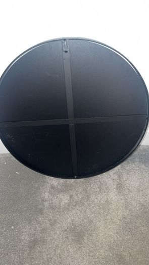 Round Black Metal Frame Mirror (50cm) Heavy Quality