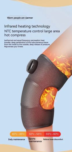 Vibration Heated Knee Massager Shoulder Brace 3-In-1 Heated Knee Elbow Shoulder Brace Wrap 3 Adjustable Vibrations Heating Modes