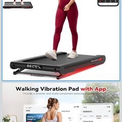 Walking pad, vibration plate with incline
