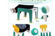 Kids Table Chair Set Kids Building Block Game Table for Children with 2 Chairs Learning Drawing Children Play Room Furniture