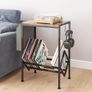 Vinyl Record Player Stand, Record Player Table with Storage Hold 80 Albums, Vinyl Record Storage Cabinet with Organizer Pocket and Wheels Image 5